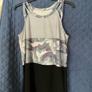 Striped and Camo Tank Dress